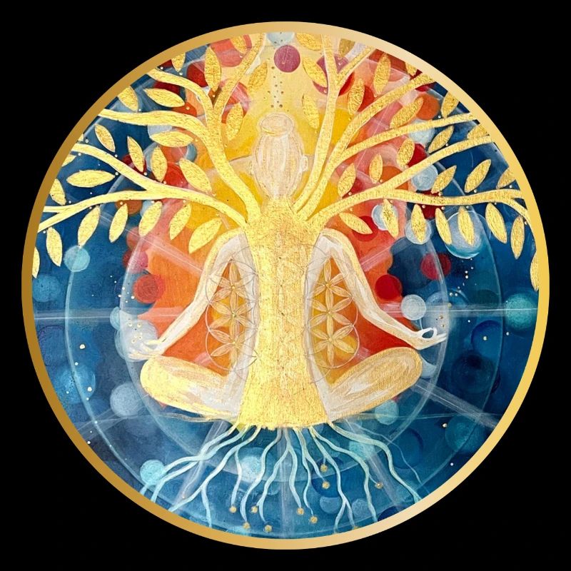 Lebendige Baum-Meditation Illustration