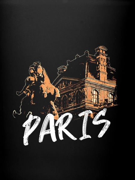 Paris architecture and statue
