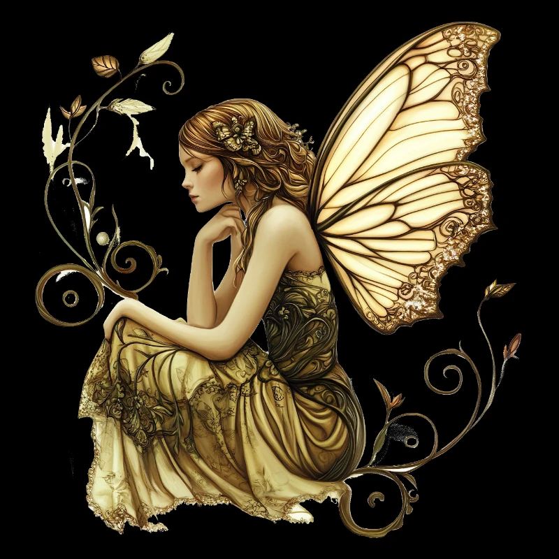 Fée noble aux ailes de papillon