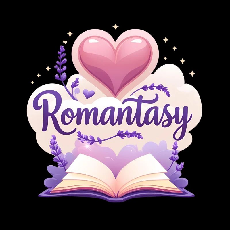Livre Romantasy avec design de lavande et de fleurs