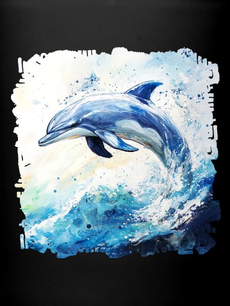 Aquarelle Dolphin Leap