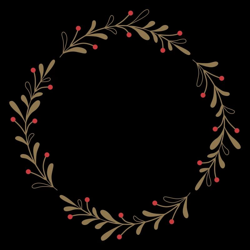 Winter wreath with red berries