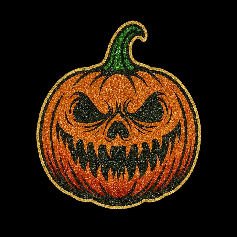 Grim Glowing Halloween Pumpkin