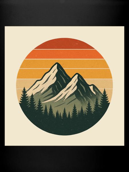 Sunset Summit Retro Circle