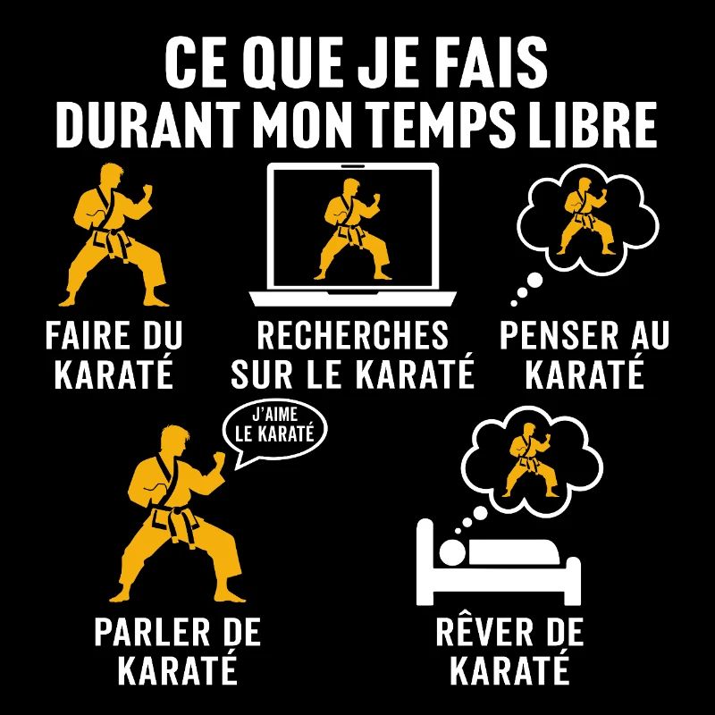 je fais pendant mon temps libre faire du karaté