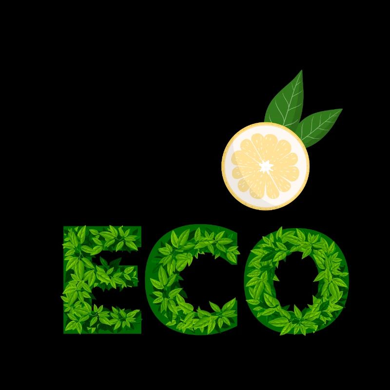 Eco Leaf Letters with Lemon Slice