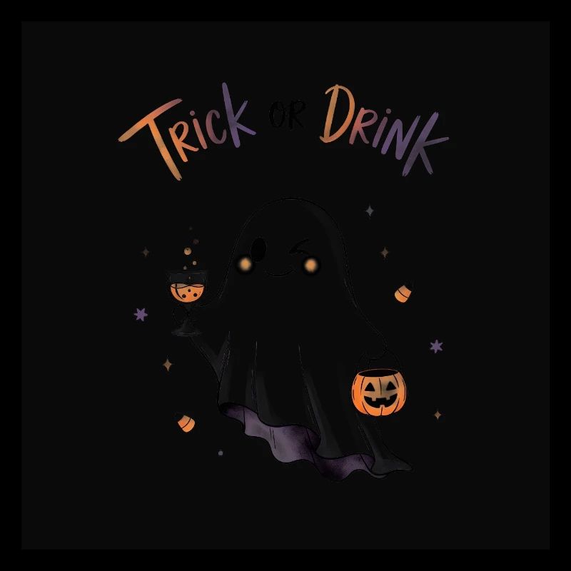Trick or Drink Halloween Ghost