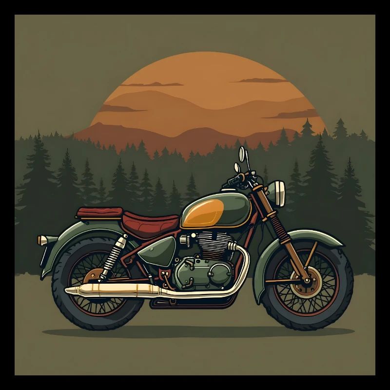 Quiet-Luxury Motorcycle Icon