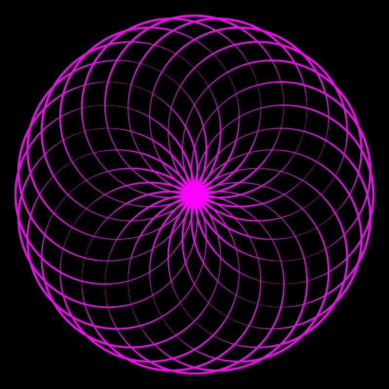 Neon spiral net torus