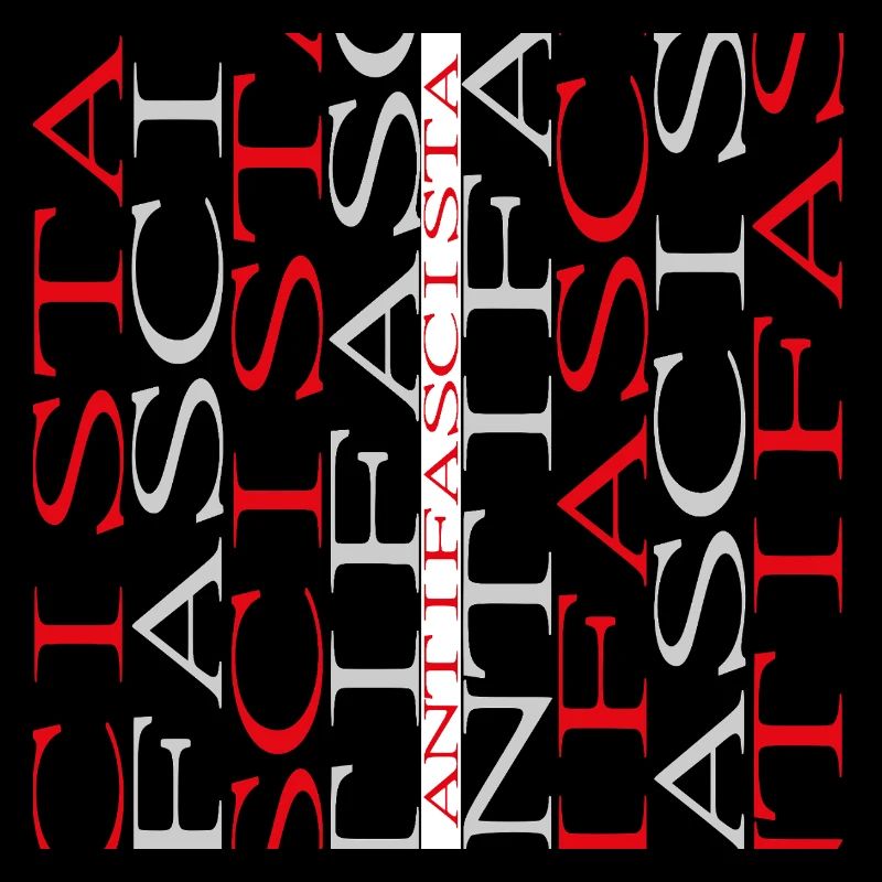 Antifascist Typography Collage Antifascista