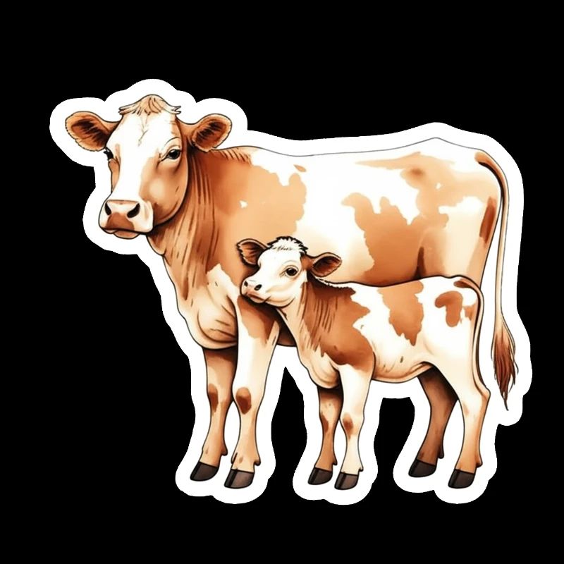 Amour de la vache – Mère et veau