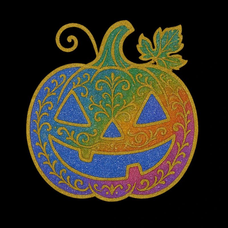 Rainbow Pumpkin Ornament