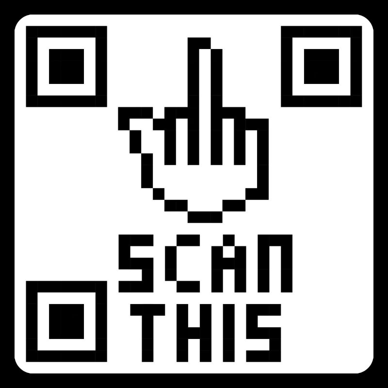 QRcode Mittelfinger