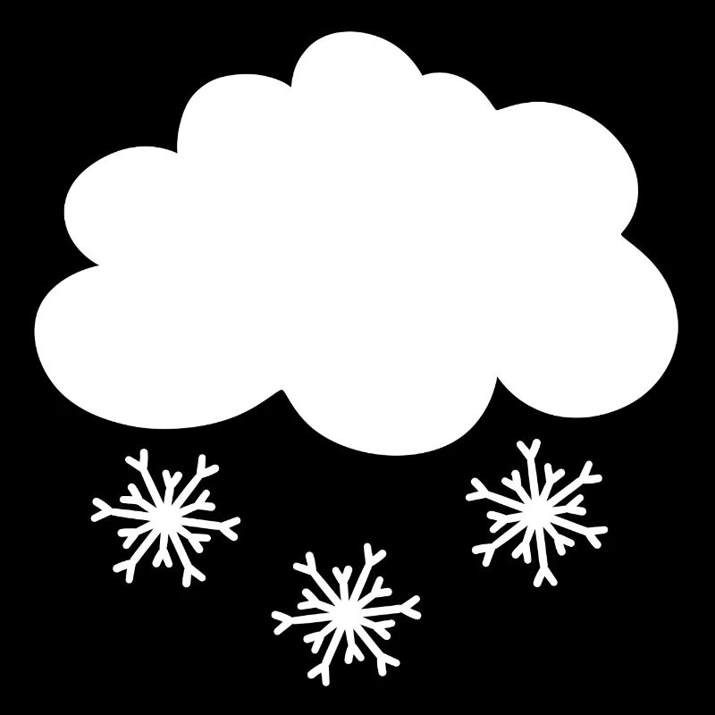 Schneewolke mit Schneeflocken