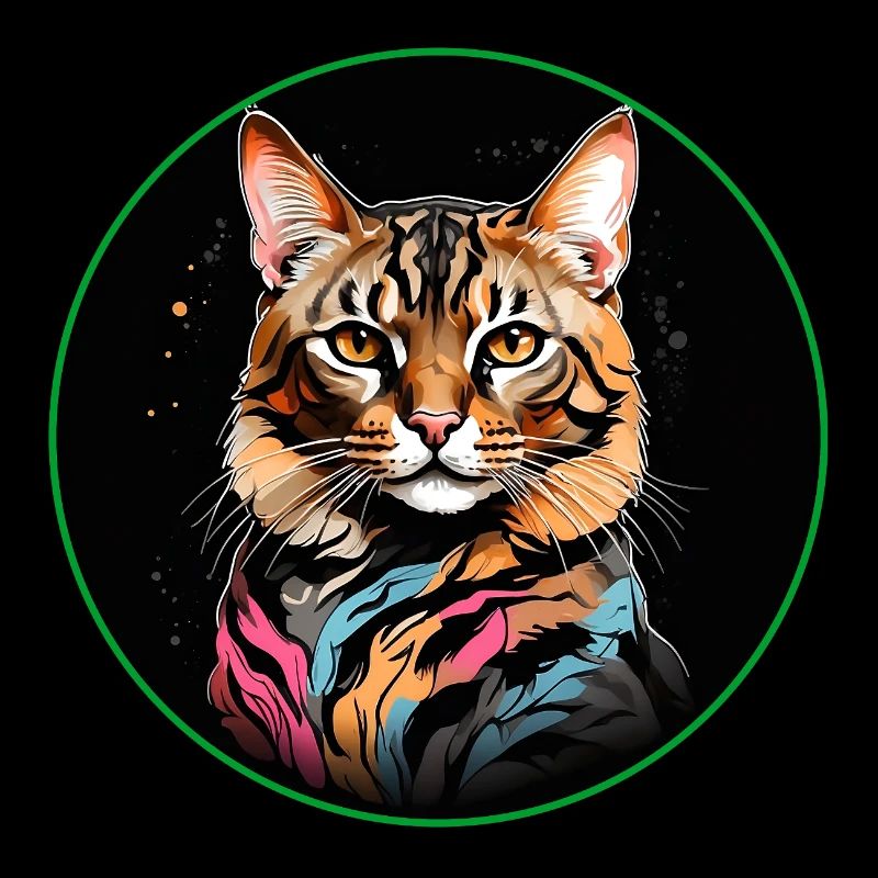 Chat Bengal avec écharpe