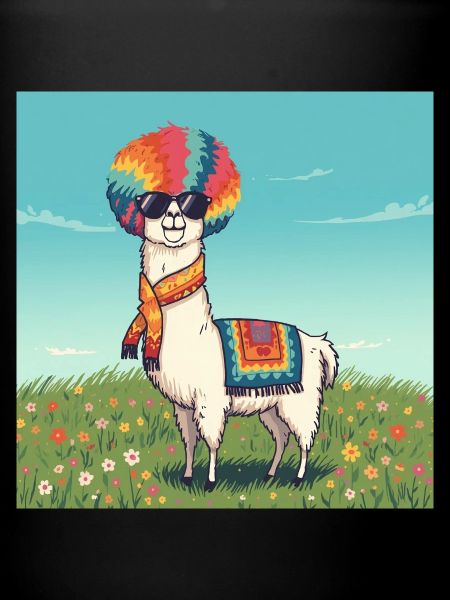 Funky Rainbow Llama