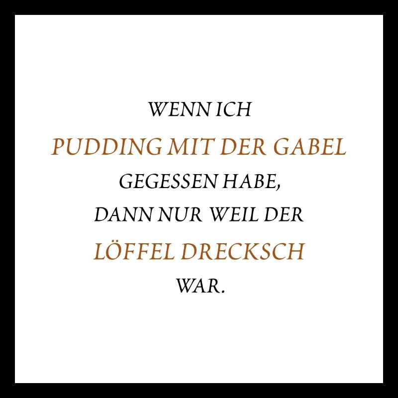 Pudding mit der Gabel