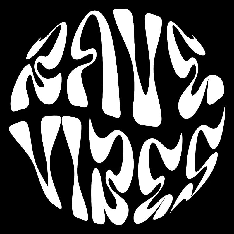 Conception typographique de la musique Rave Vibes