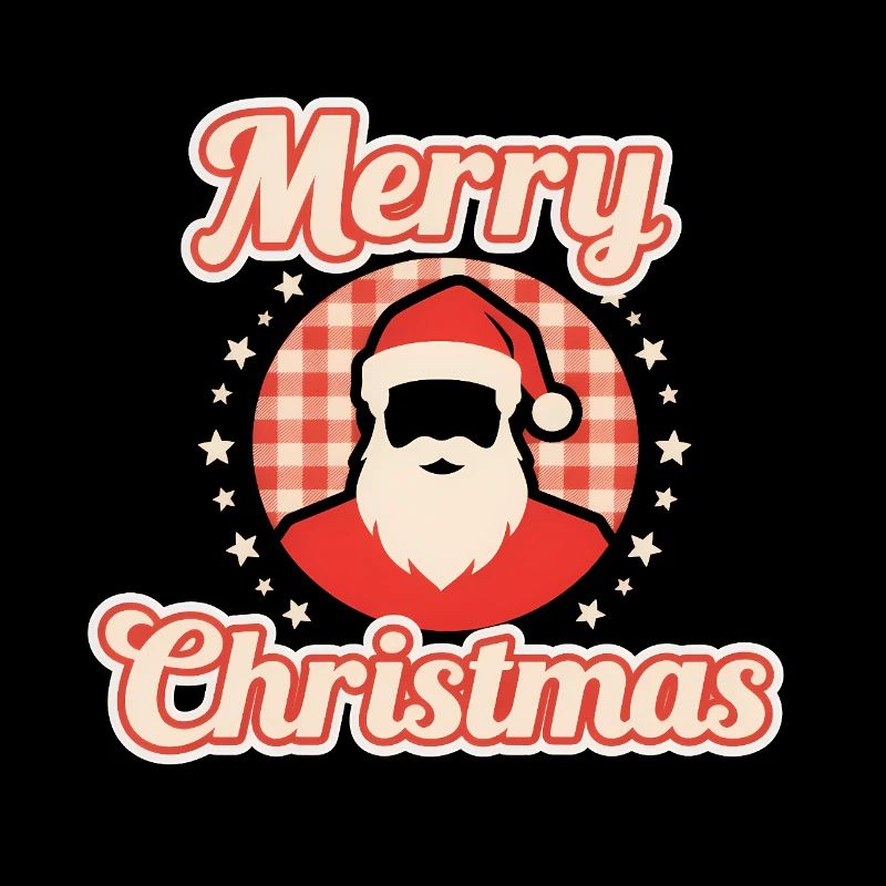 Vintage Weihnachtsmann Kariert Retro Geschenk