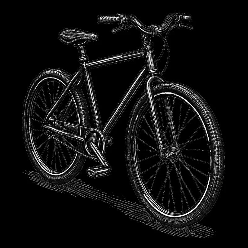 Retro Bicycle Silhouette