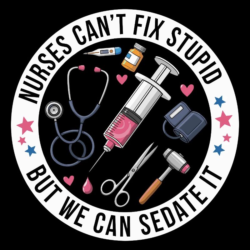 Nurses Can't Fix Stupid But We Can Sedate It Funny