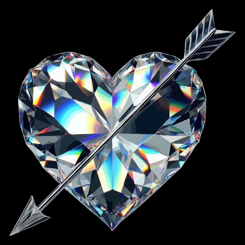 Diamantherz mit Pfeil