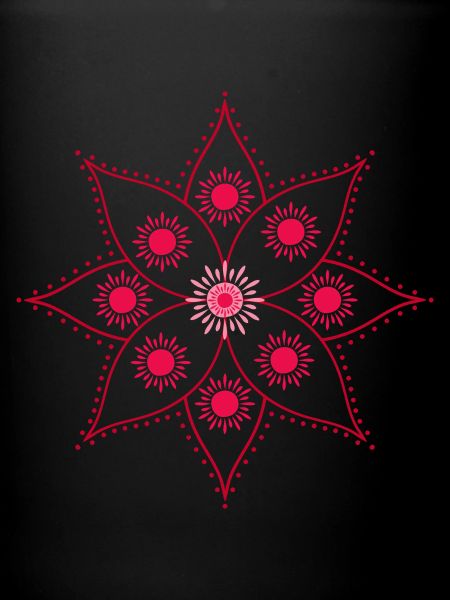 Mandala Rosette Intense Pink