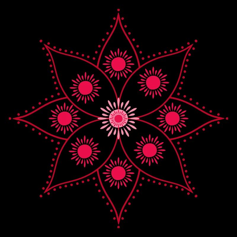 Mandala Rosette Intense Pink