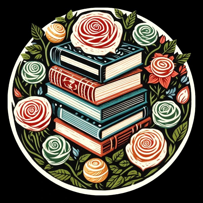 Florales Book Stack Emblem