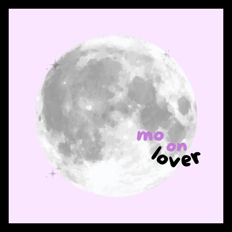 Moon Lover - Design 🌕💗✨🌸 esthétique rose mignon