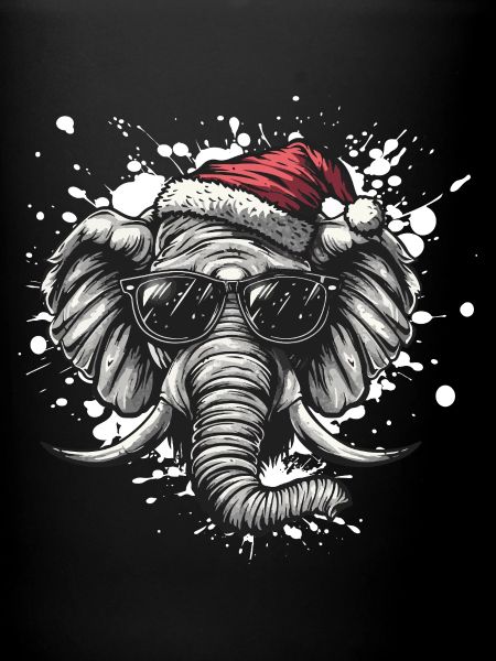 Éléphant Noël Drôle