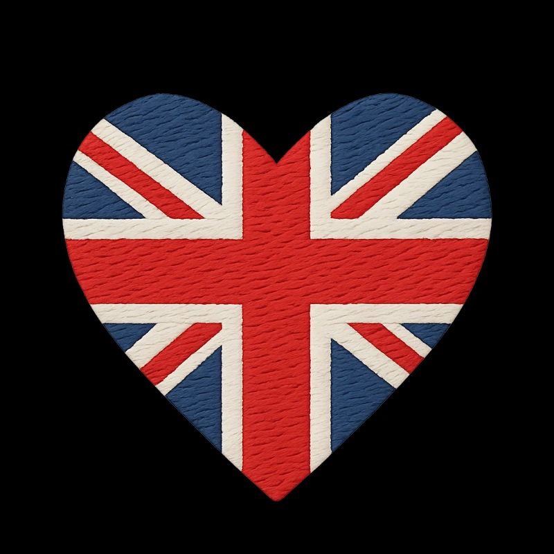 Coeur Drapeau Union Jack Uk