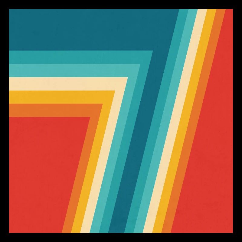 Colorful Retro Stripes Geometry