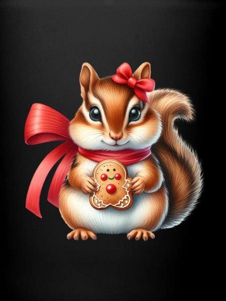 Ginger Squirrel with Cookie