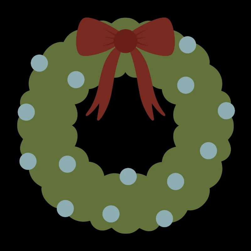 Green Wreath with Red Bow