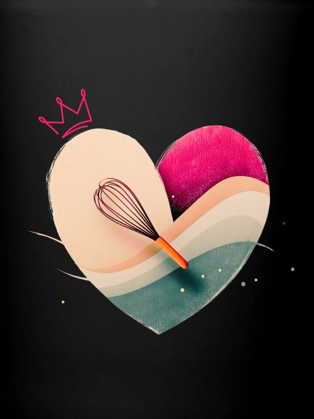 Heart with Crown - Baking