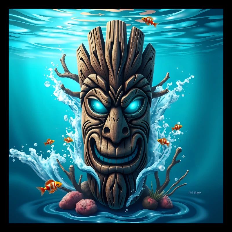 Masque Tiki sous-marin