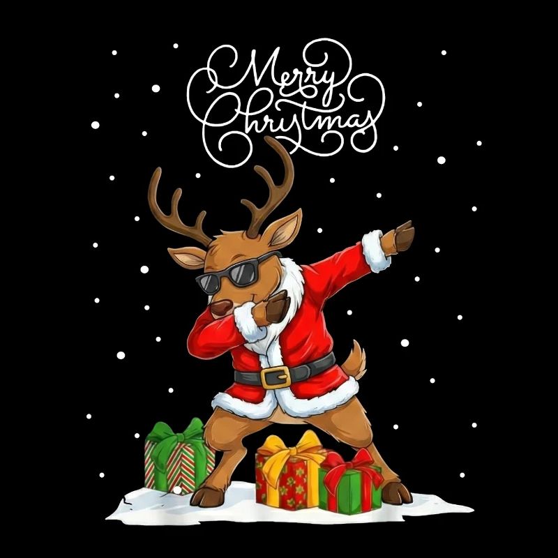 Rentier Dabbing XMas Dab im Schnee