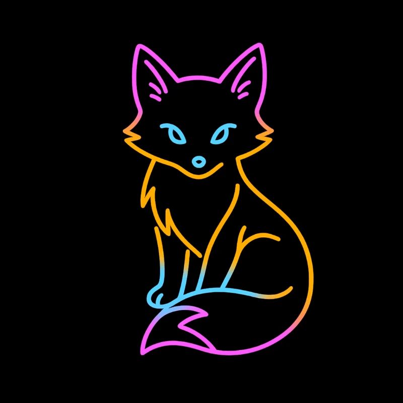 Neonfuchs-Umriss
