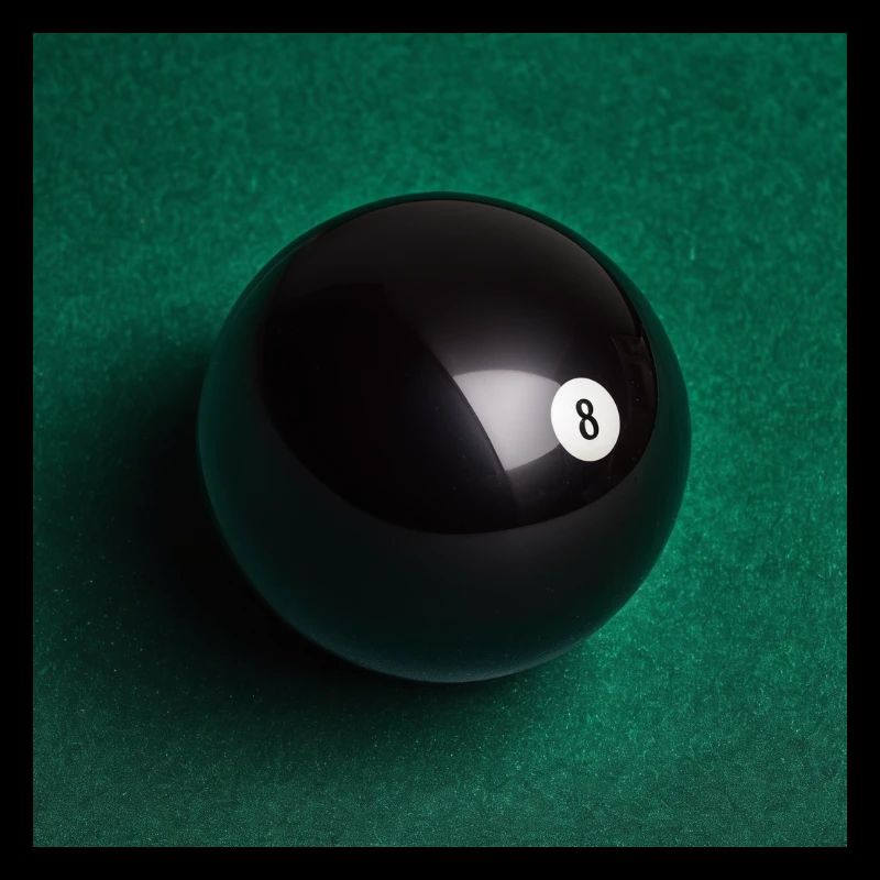 Bille 8 noire sur feutre