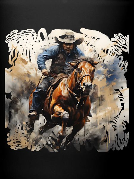 Wildwest Reiter Dynamik-Malstil