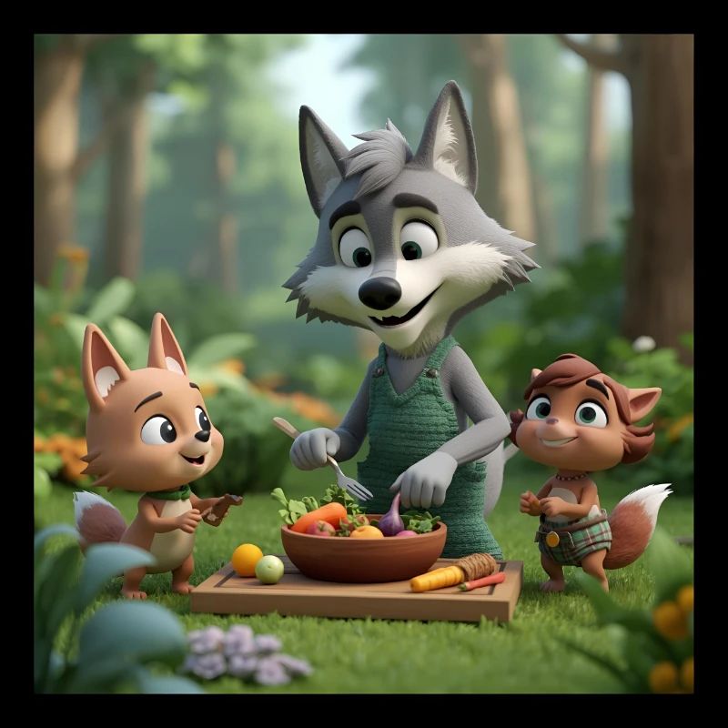 Wolf, veganer Wolf, freundlicher Wolf