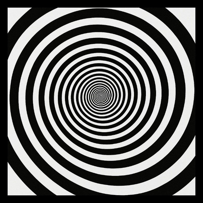 Spirale hypnotique noir et blanc