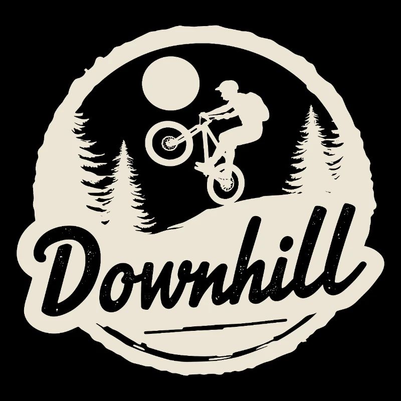 Aventure de VTT en descente dans la forêt