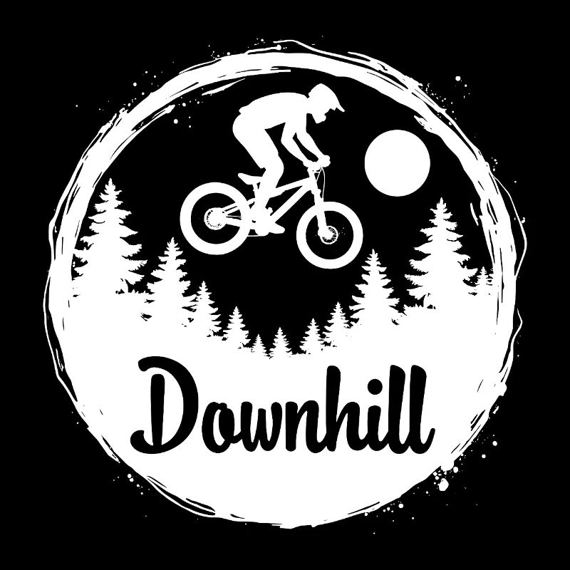 Aventure de VTT en descente dans la forêt