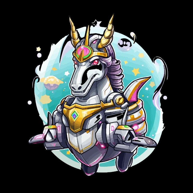 Neon Unicorn Warrior