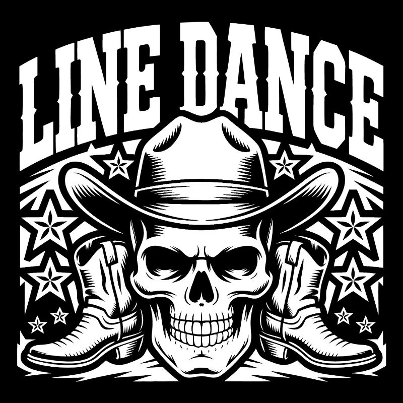 Line Dance Schädel Cowboy