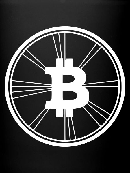 Bitcoin Logo Modern Wireframe Krypto