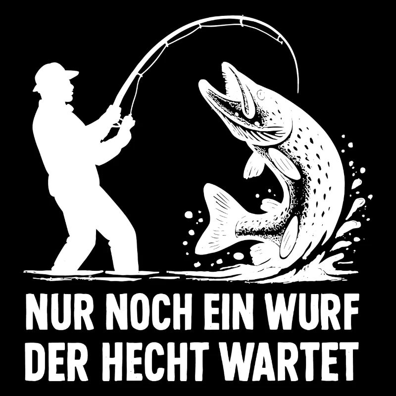 Hecht Wartet Ein Wurf Angeln Angler Geschenk