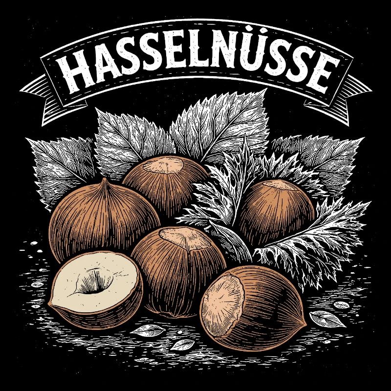 Haselnuss Vintage Illustration